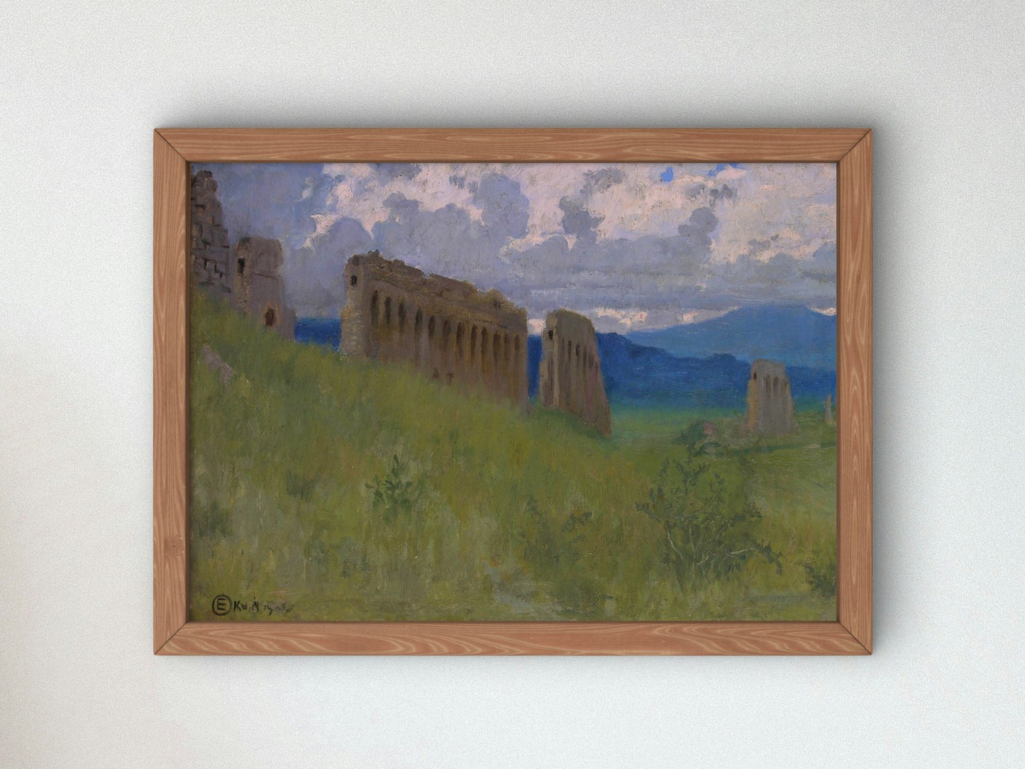 Roman Aqueducts by Edward Okun, Wall Art Print, Fine Art Reproduction, Museum Quality Decor, Poster