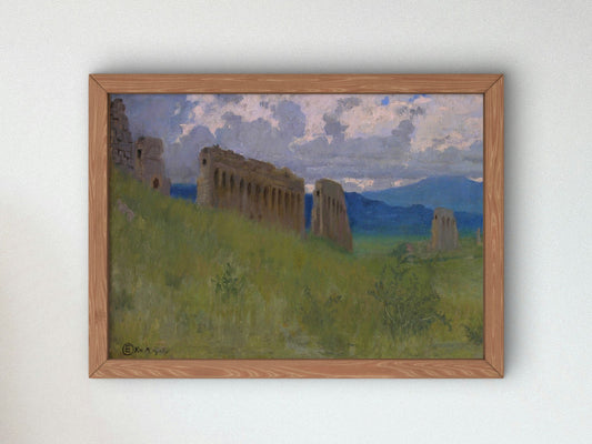 Roman Aqueducts by Edward Okun, Wall Art Print, Fine Art Reproduction, Museum Quality Decor, Poster