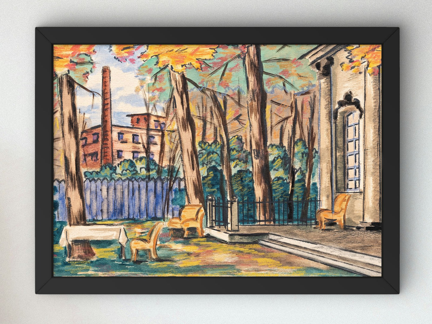 Sketch for the play Foes by David Kakabadzé 1938, Wall Art Print, Fine Art Reproduction, Museum Quality Decor, Poster