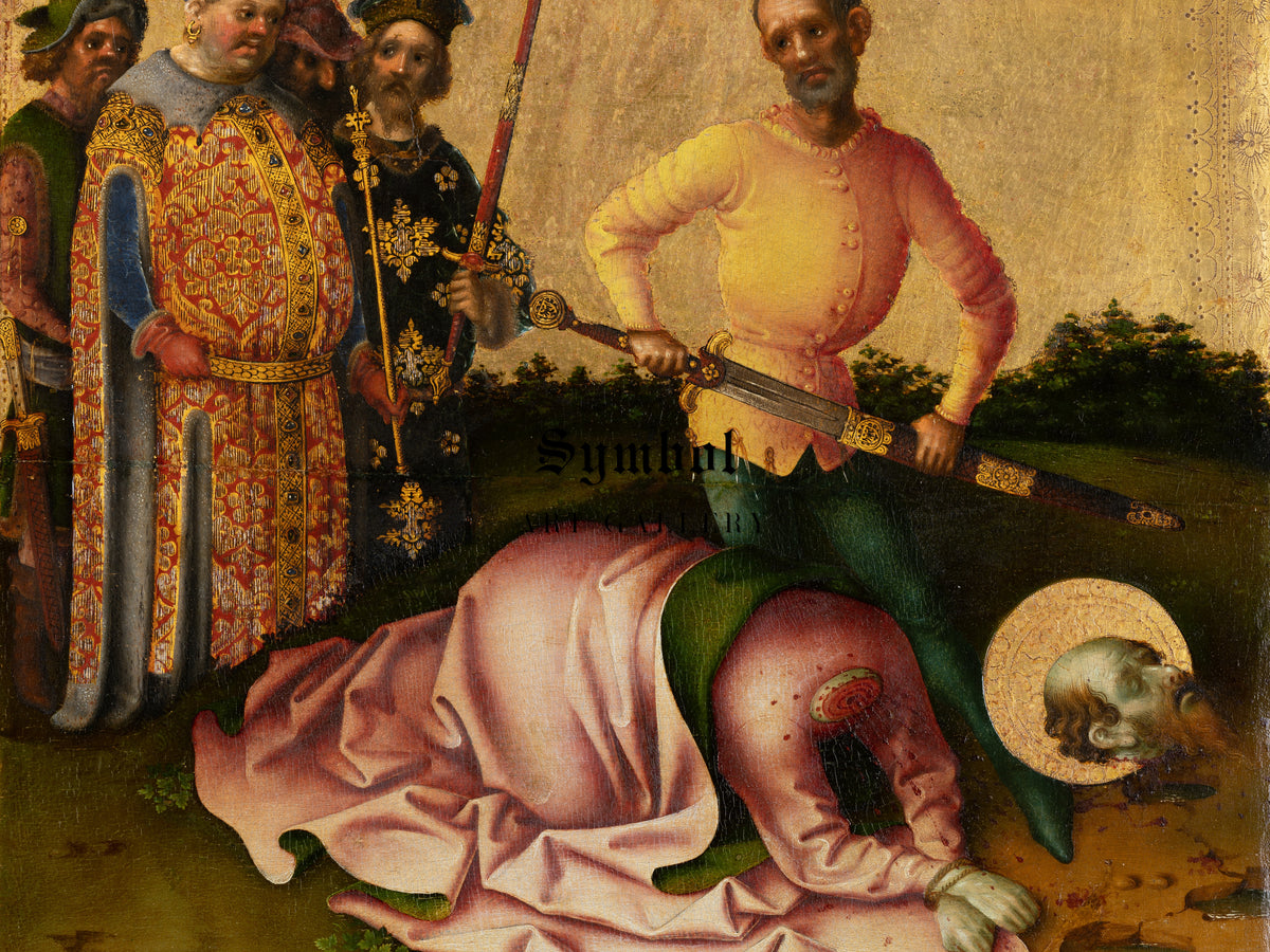 Martyrdom of St Paul by Stefan Lochner 1435, Wall Art Print, Fine Art Reproduction, Museum Quality Decor, Poster