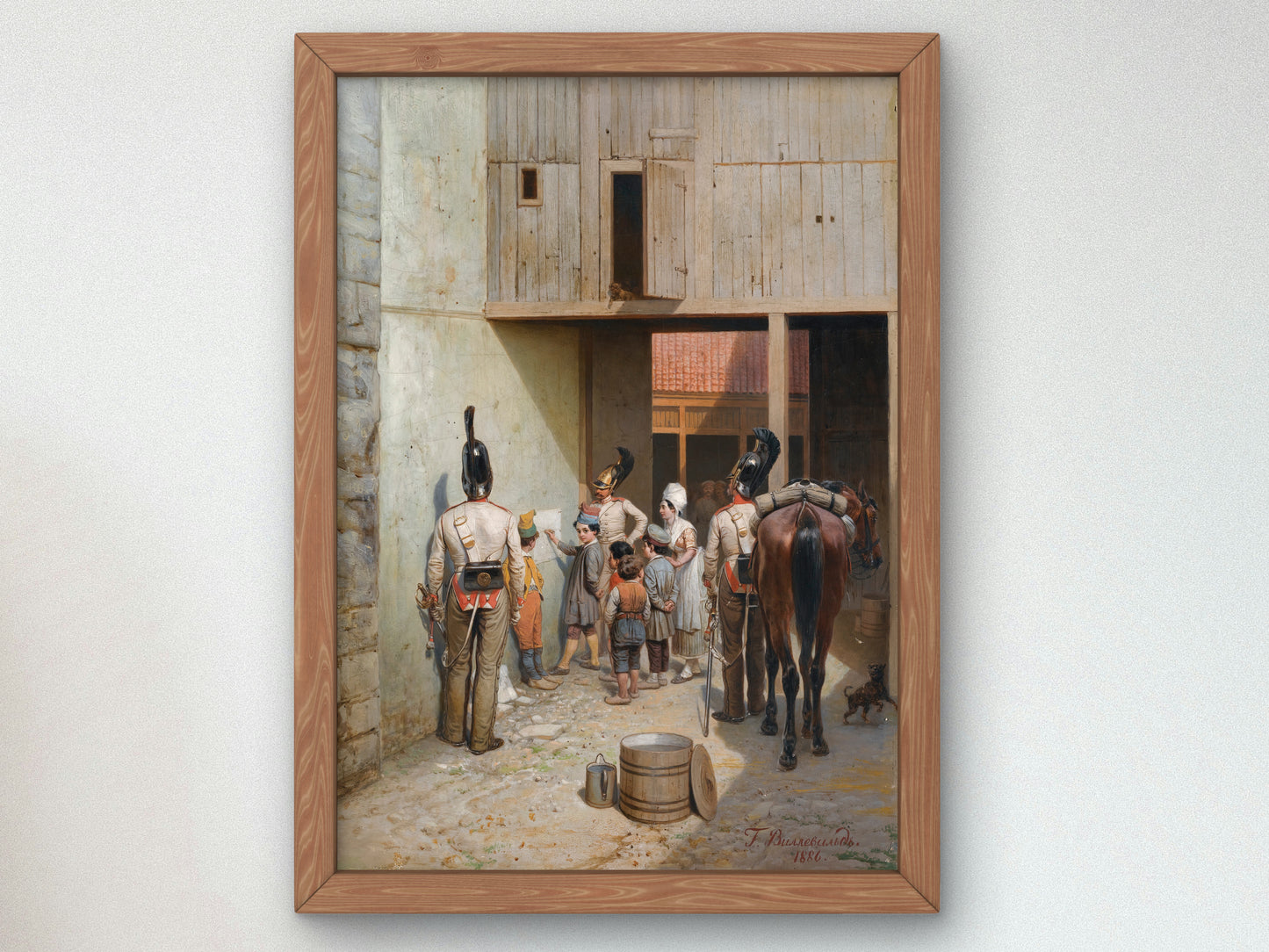 Asking for Directions by Bogdan Pavlovich Villevalde, Wall Art Print, Fine Art Reproduction, Museum Quality Decor, Poster
