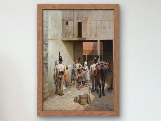 Asking for Directions by Bogdan Pavlovich Villevalde, Wall Art Print, Fine Art Reproduction, Museum Quality Decor, Poster