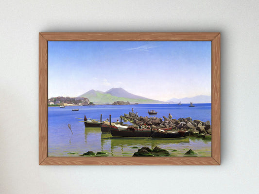 Bay of Naples by Christen Købke 1843, Wall Art Print, Fine Art Reproduction, Museum Quality Decor, Poster