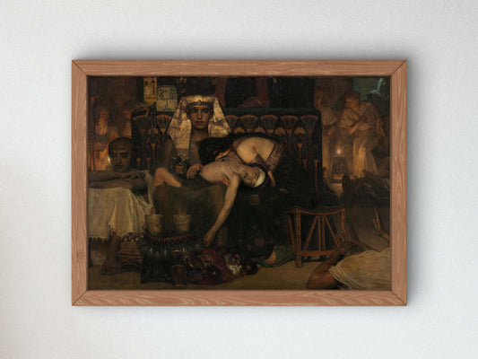 The Death of the Pharaoh's Firstborn Son by Lawrence Alma Tadema 1872, Wall Art Print, Fine Art Reproduction, Museum Quality Decor, Poster