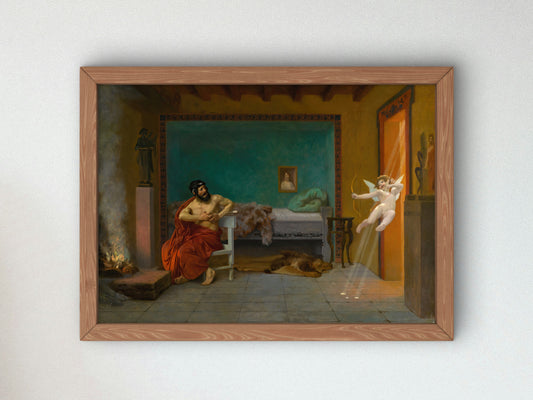 Cupid Runs out the Door by Jean Léon Gérôme 1880, Wall Art Print, Fine Art Reproduction, Museum Quality Decor, Poster