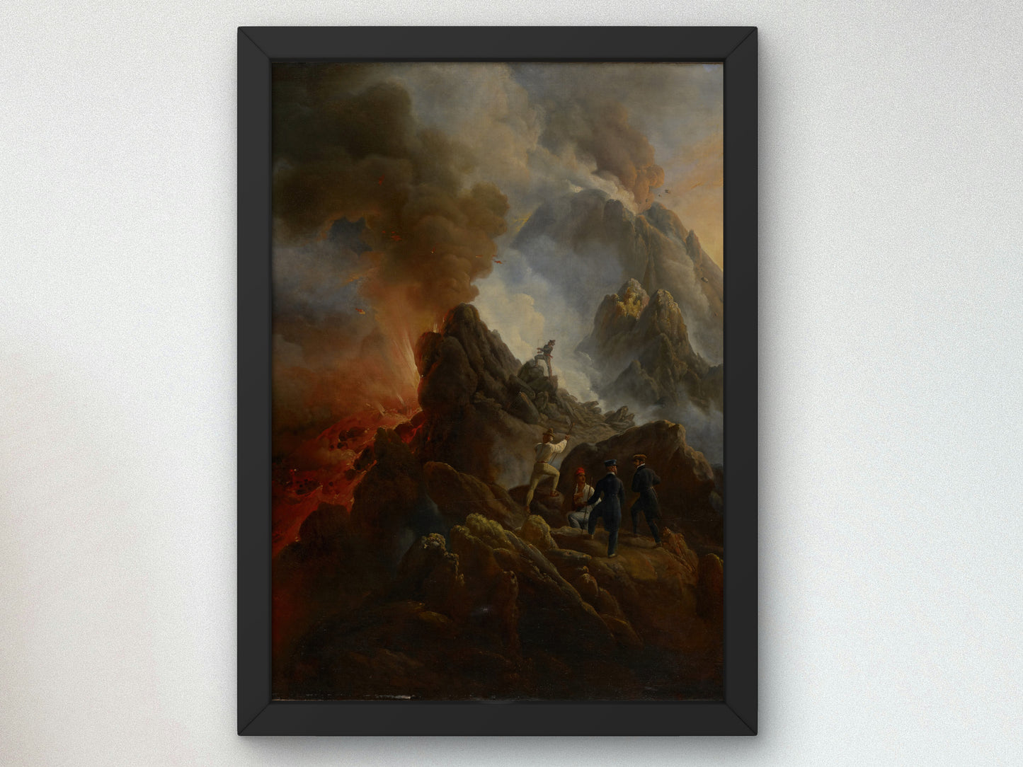 Vesuvius Erupting by Horace Vernet 1822, Wall Art Print, Fine Art Reproduction, Museum Quality Decor, Poster
