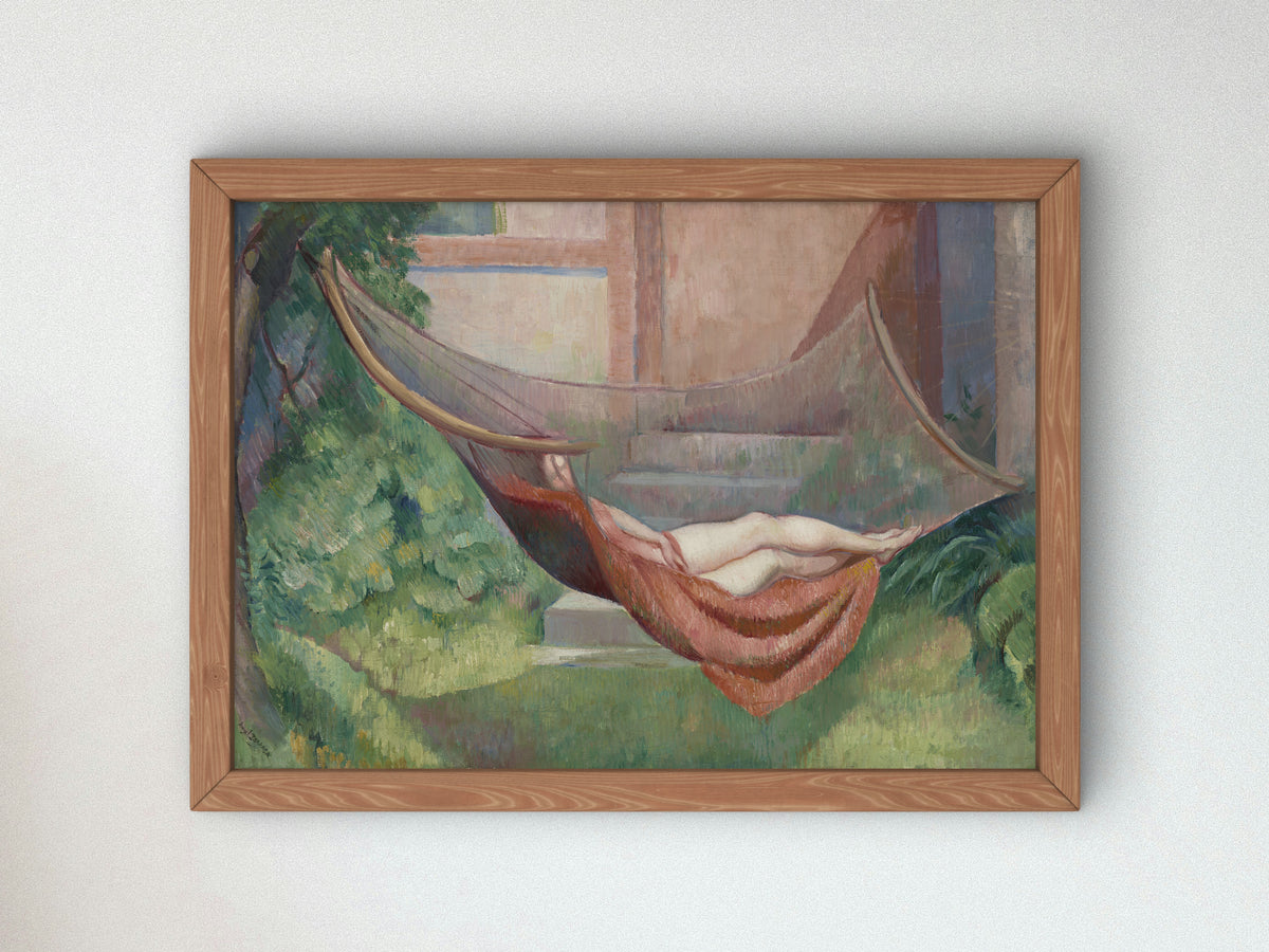 Woman in the Hammock by Ángel Zárraga, Wall Art Print, Fine Art Reproduction, Museum Quality Decor, Poster