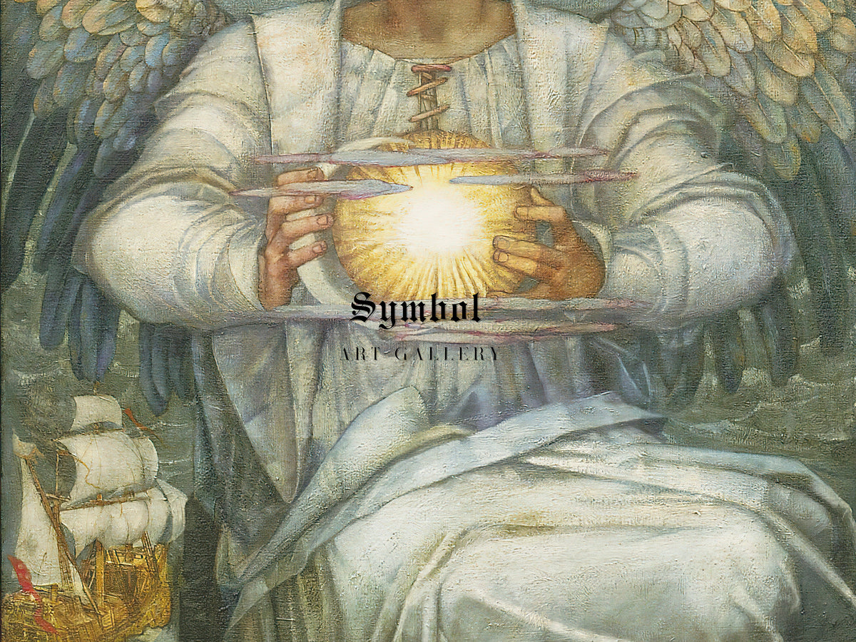 The Angel of the Sea by Edward Reginald Frampton 1906, Wall Art Print, Fine Art Reproduction, Museum Quality Decor, Poster