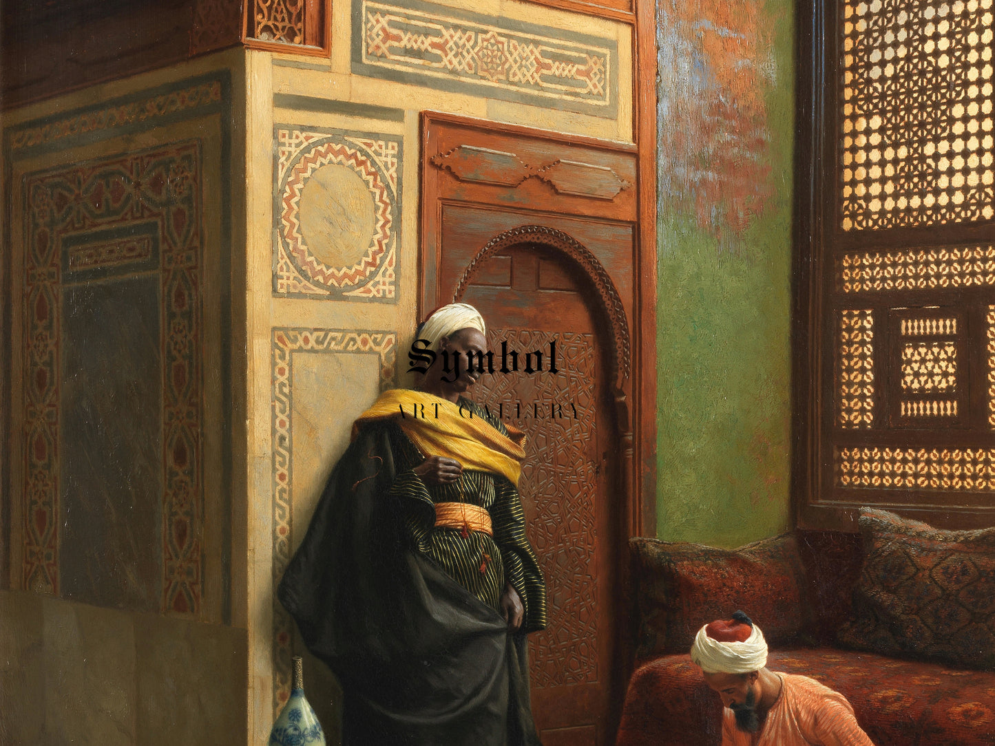 The Qanun Player by Ludwig Deutsch 1903, Wall Art Print, Fine Art Reproduction, Museum Quality Decor, Poster