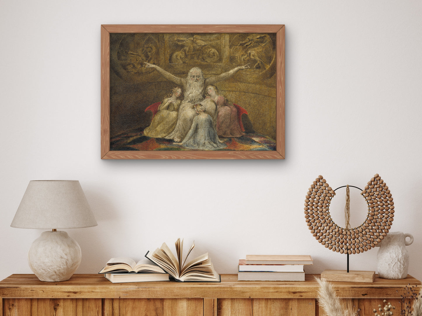 Job and His Daughters by William Blake 1800, Wall Art Print, Fine Art Reproduction, Museum Quality Decor, Poster