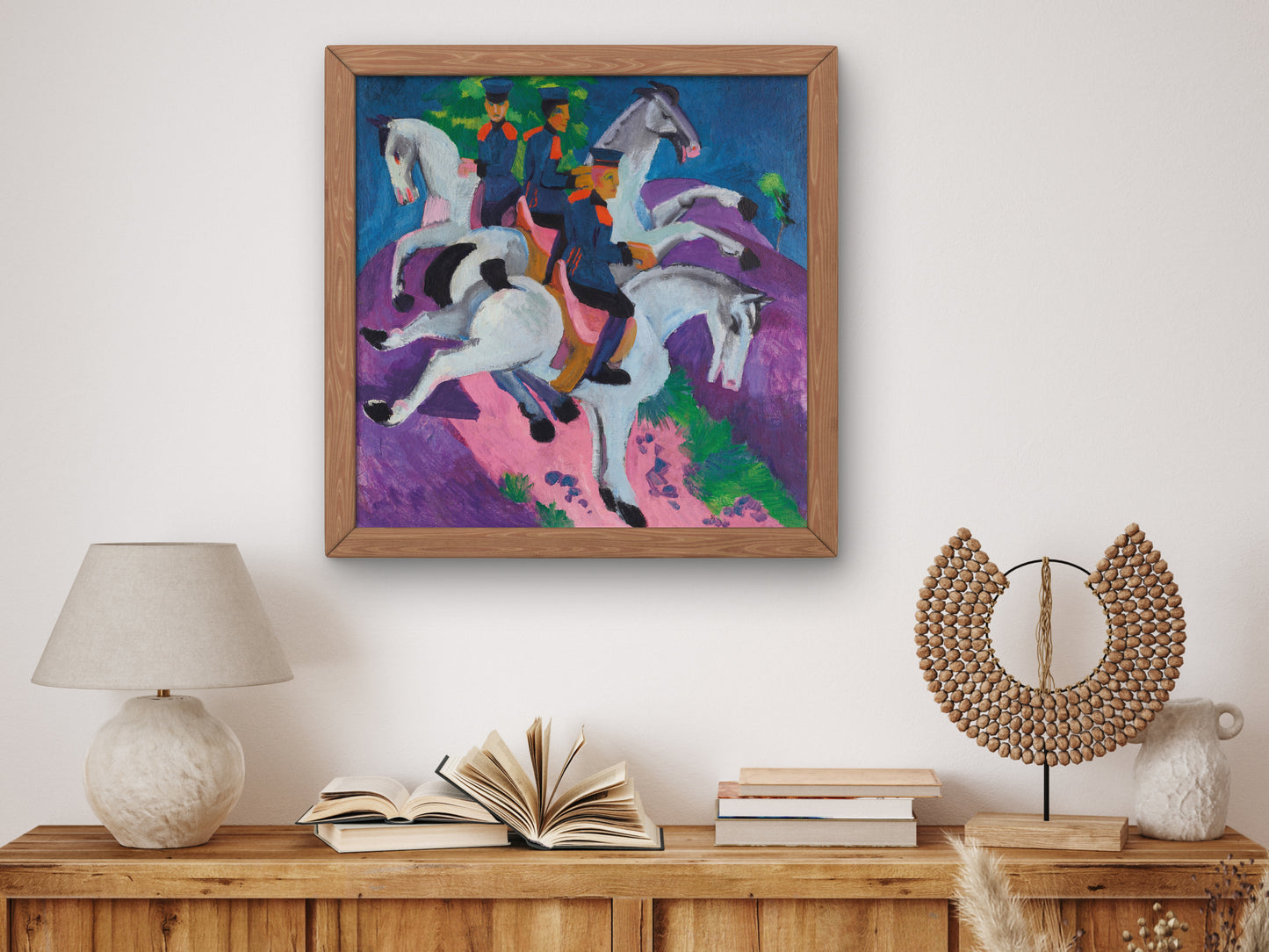 Mounted Artillerymen by Ernst Ludwig Kirchner 1915, Wall Art Print, Fine Art Reproduction, Museum Quality Decor, Poster