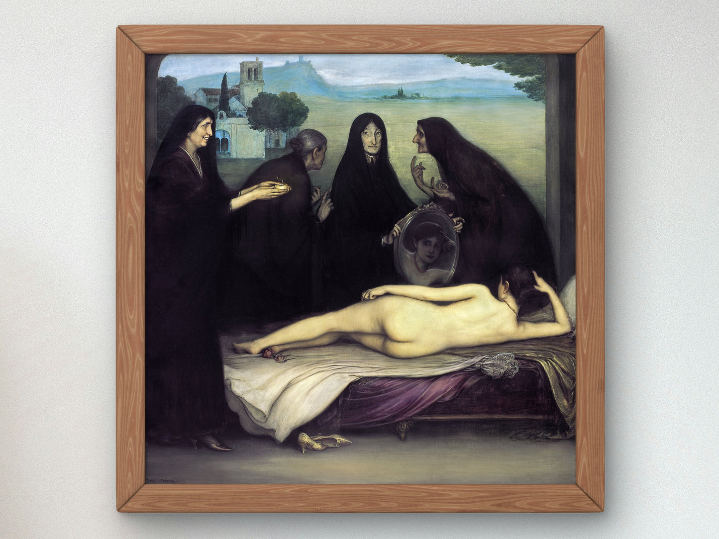 The Sin by Julio Romero de Torres 1914, Wall Art Print, Fine Art Reproduction, Museum Quality Decor, Poster