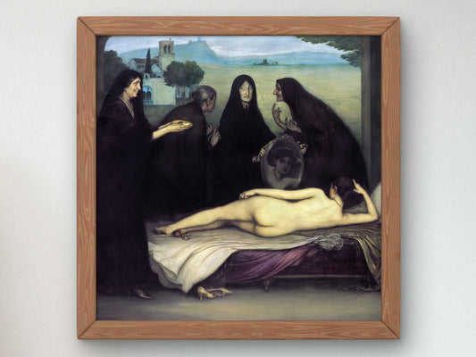 The Sin by Julio Romero de Torres 1914, Wall Art Print, Fine Art Reproduction, Museum Quality Decor, Poster
