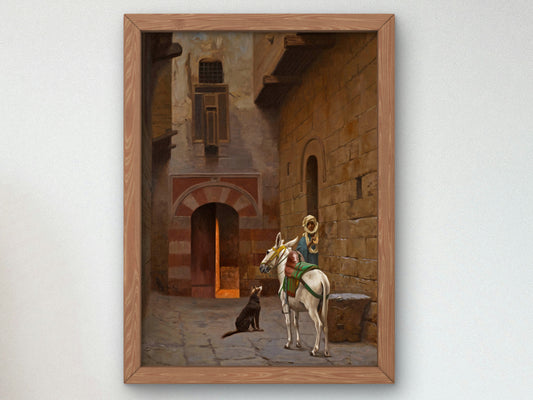 Waiting for the Master by Jean Léon Gérôme 1886, Wall Art Print, Fine Art Reproduction, Museum Quality Decor, Poster