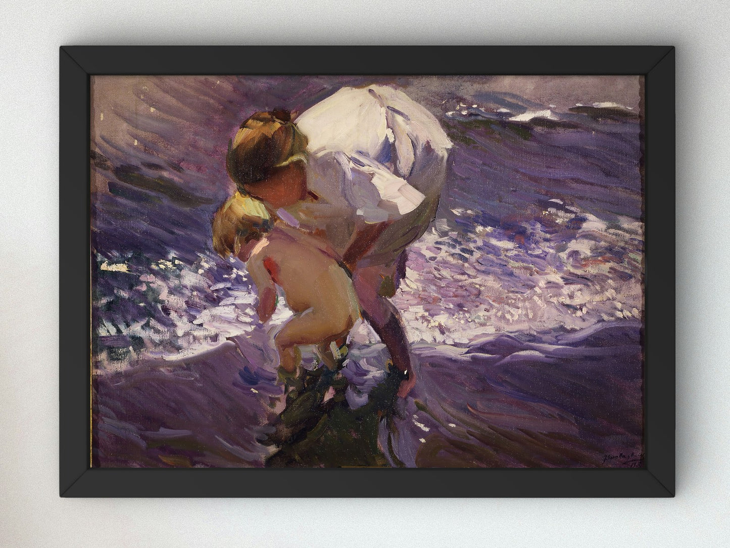 Bath in the Beach by Joaquín Sorolla 1908, Wall Art Print, Fine Art Reproduction, Museum Quality Decor, Poster