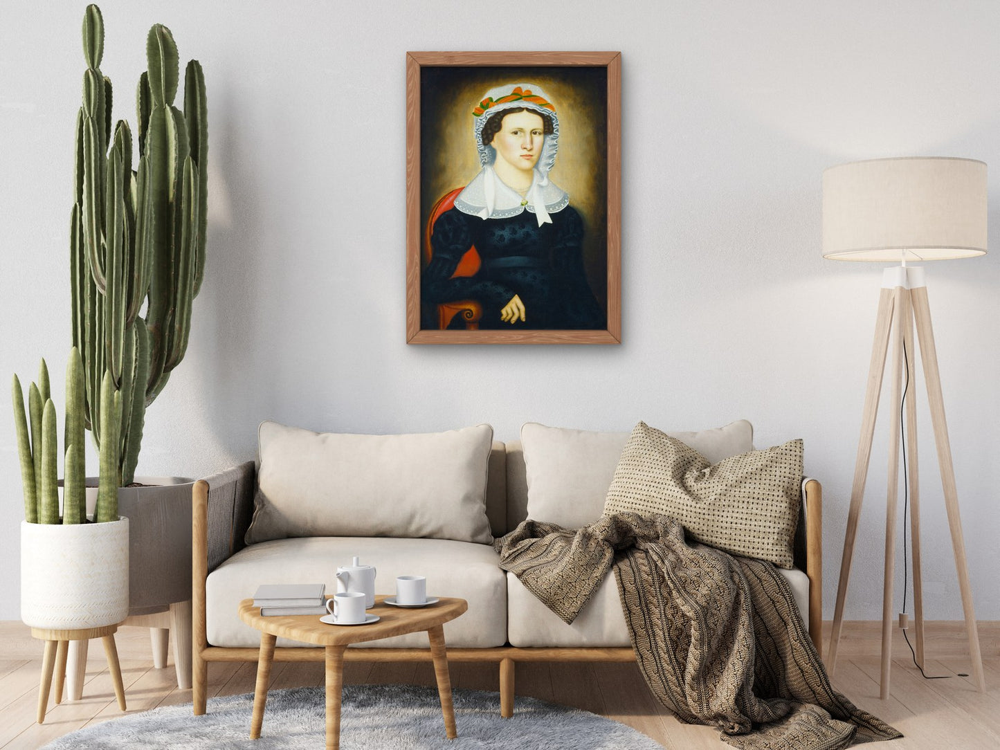 Wife of Man with Vial by Erastus Salisbury Field 1827, Wall Art Print, Fine Art Reproduction, Museum Quality Decor, Poster