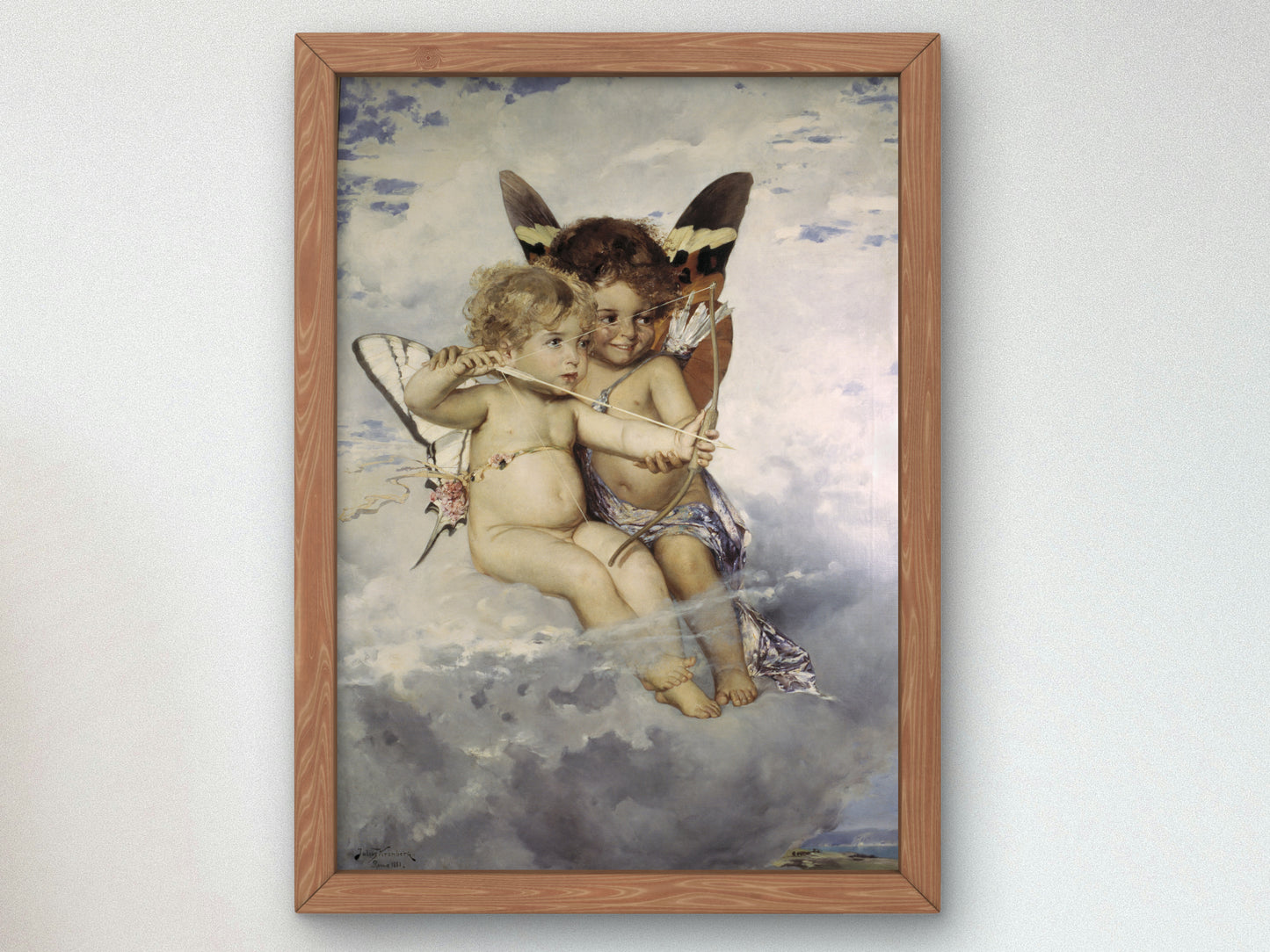 Cupids by Julius Kronberg 1881, Wall Art Print, Fine Art Reproduction, Museum Quality Decor, Poster