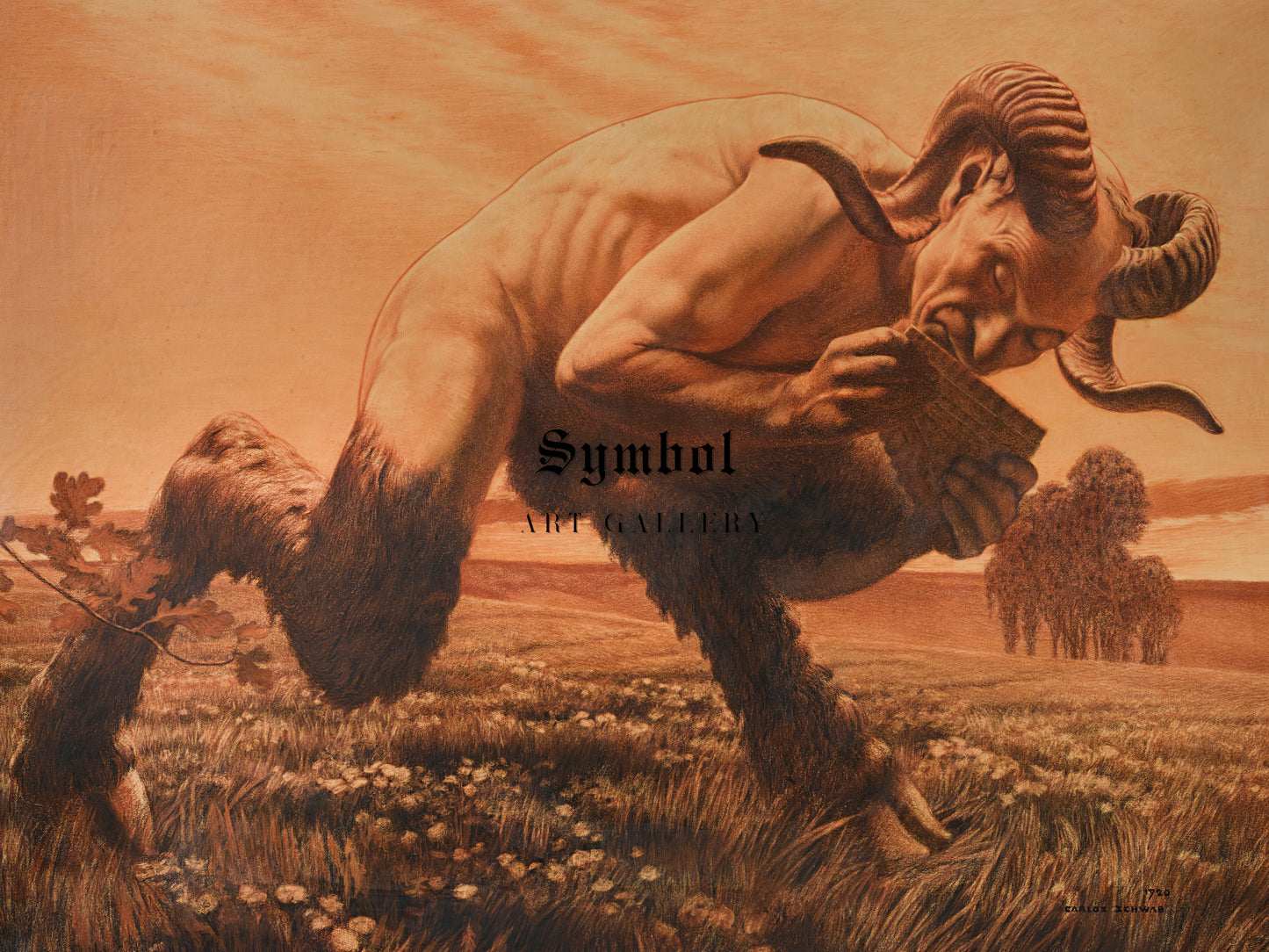 L'Heure du Faune by Carlos Schwabe 1920, Wall Art Print, Fine Art Reproduction, Museum Quality Decor, Poster