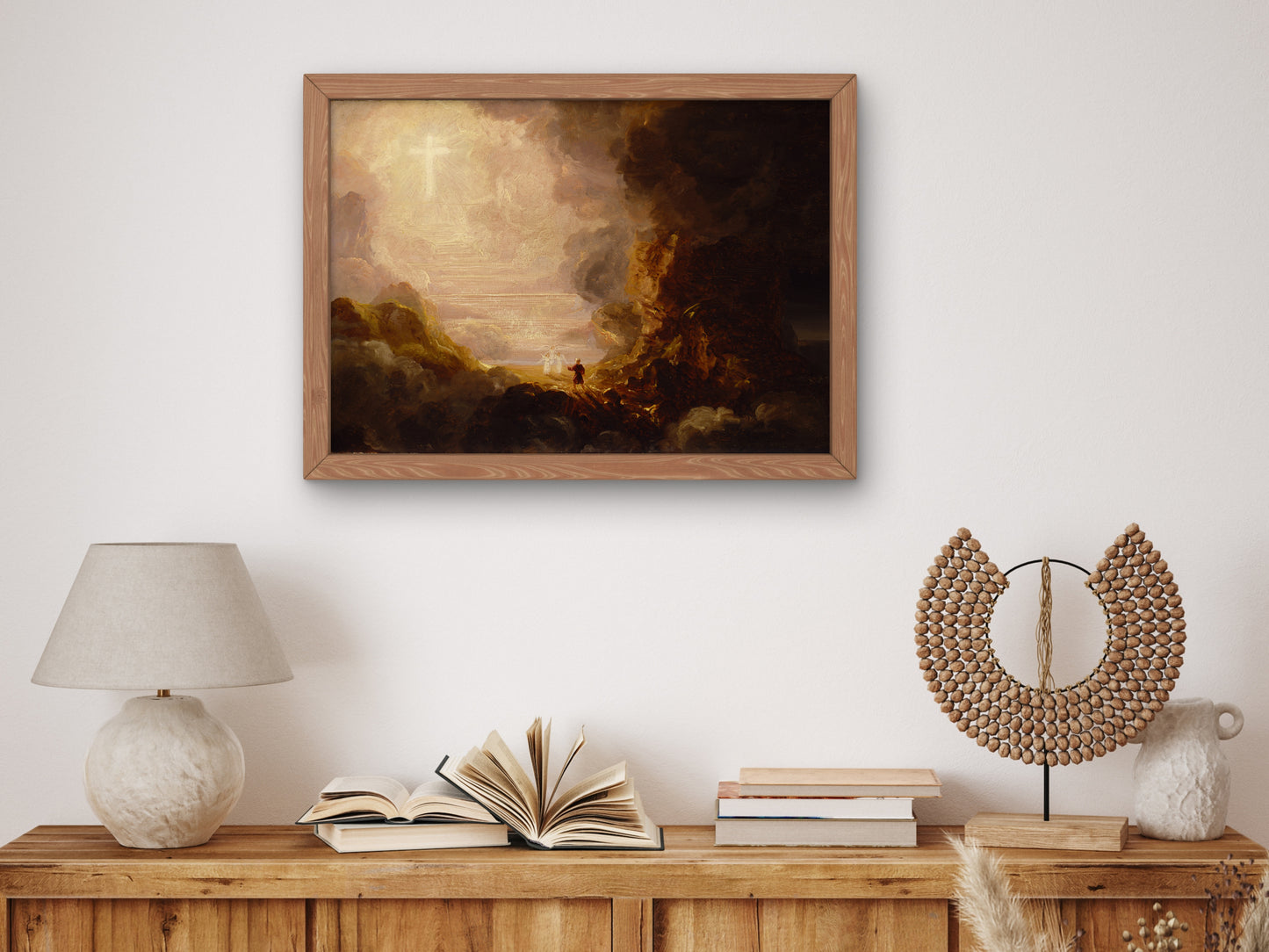 The Pilgrim of the Cross at the End of His Journey by Thomas Cole 1847, Wall Art Print, Fine Art Reproduction, Museum Quality Decor, Poster