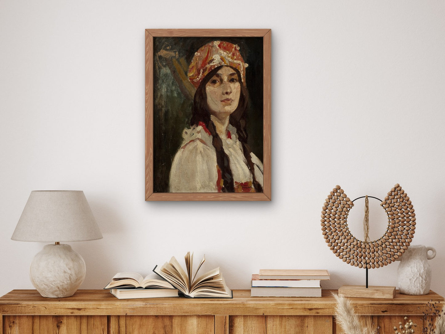 Portrait of a Young Woman by Eliseu Visconti 1890, Wall Art Print, Fine Art Reproduction, Museum Quality Decor, Poster