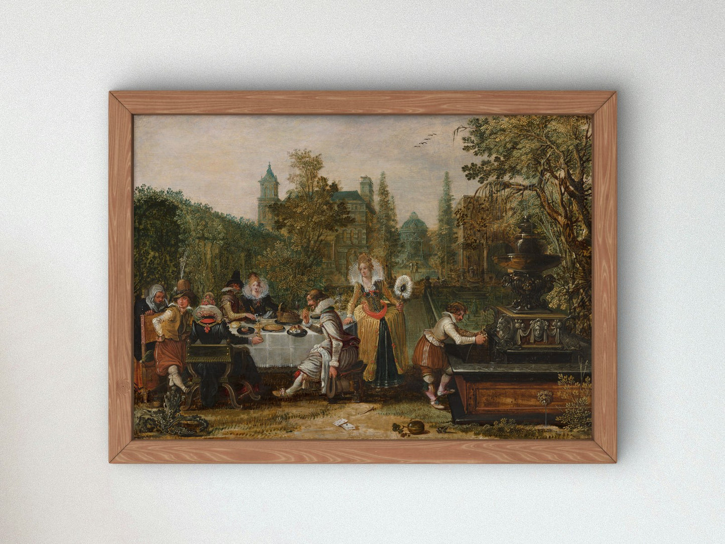 Merry Company in a Park by Esaias van de Velde 1614, Wall Art Print, Fine Art Reproduction, Museum Quality Decor, Poster