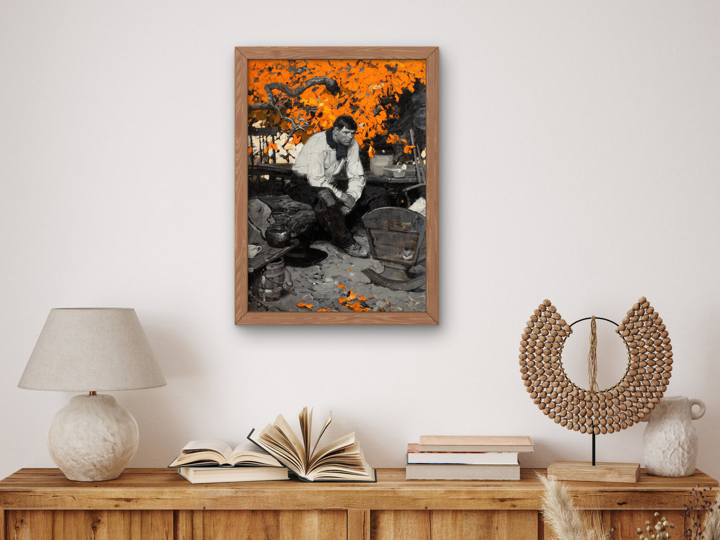 Babysitting by Dean Cornwell 1920, Wall Art Print, Fine Art Reproduction, Museum Quality Decor, Poster