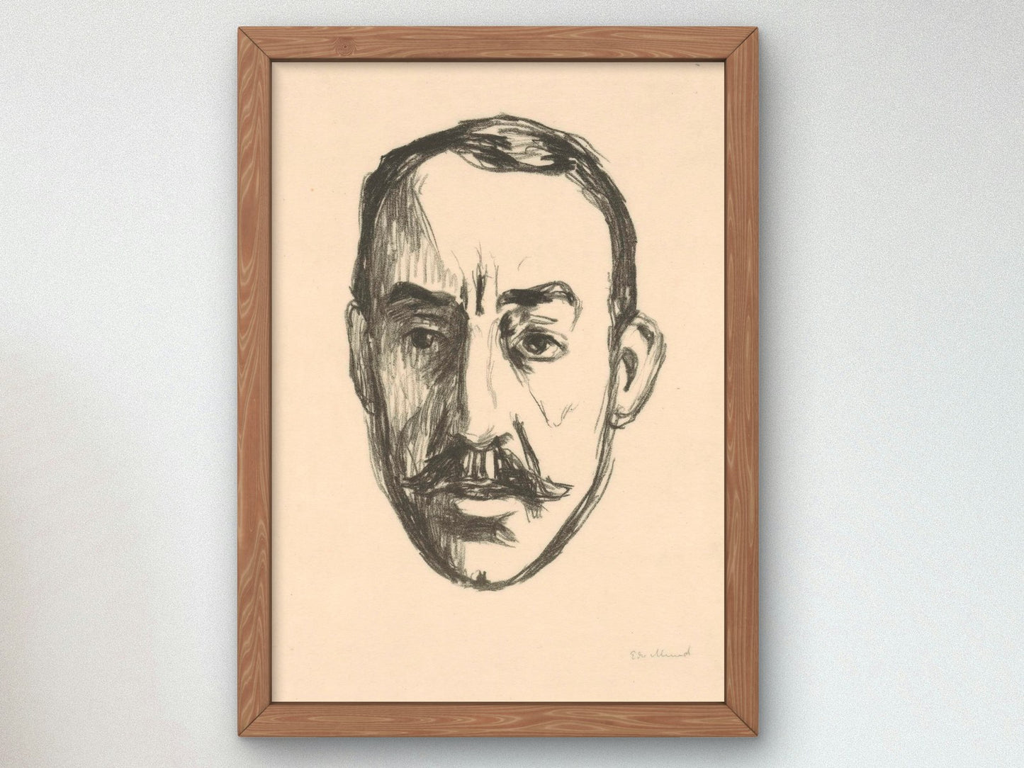 Portrait of Henry van de Velde by Edvard Munch 1906, Wall Art Print, Fine Art Reproduction, Museum Quality Decor, Poster