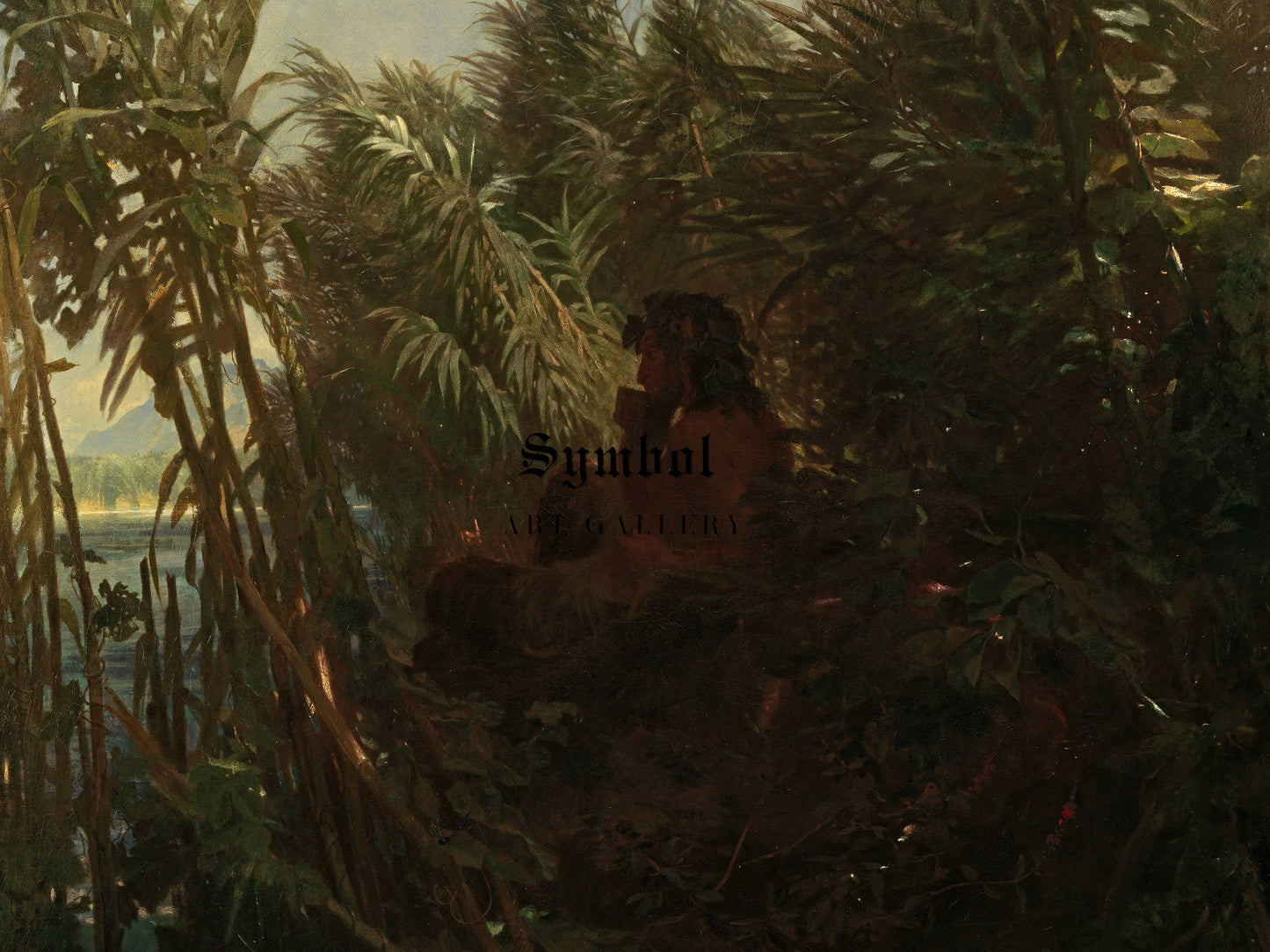 Pan in the Reed by Arnold Böcklin 1856, Wall Art Print, Fine Art Reproduction, Museum Quality Decor, Poster