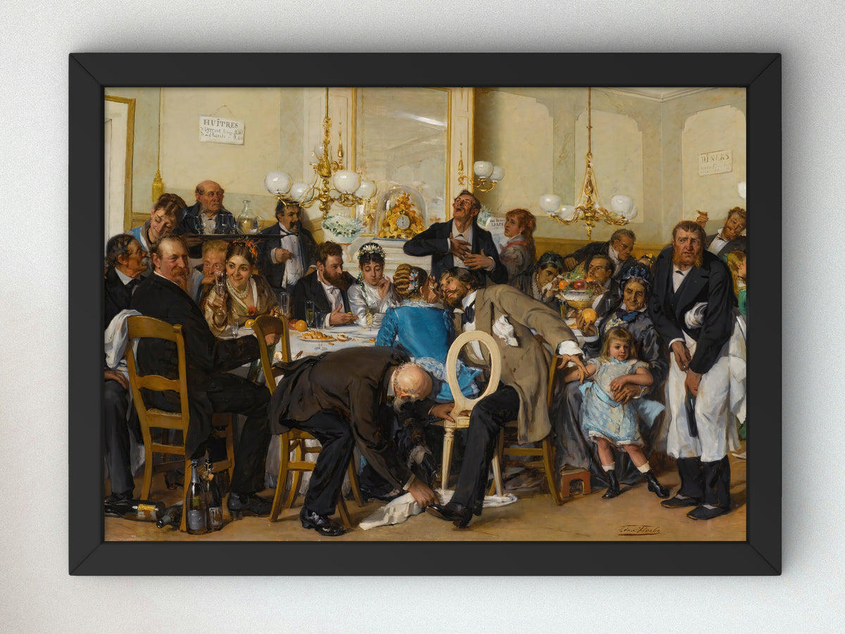 The Wedding Feast by Léon Herbo, Wall Art Print, Fine Art Reproduction, Museum Quality Decor, Poster