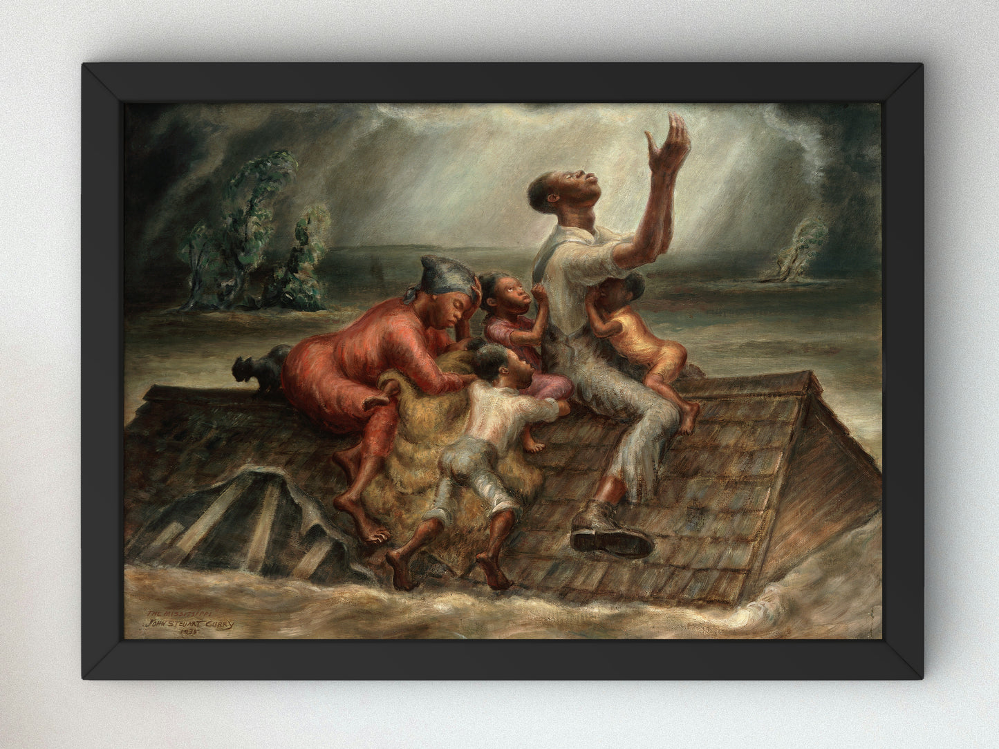 The Mississippi by John Steuart Curry 1935, Wall Art Print, Fine Art Reproduction, Museum Quality Decor, Poster