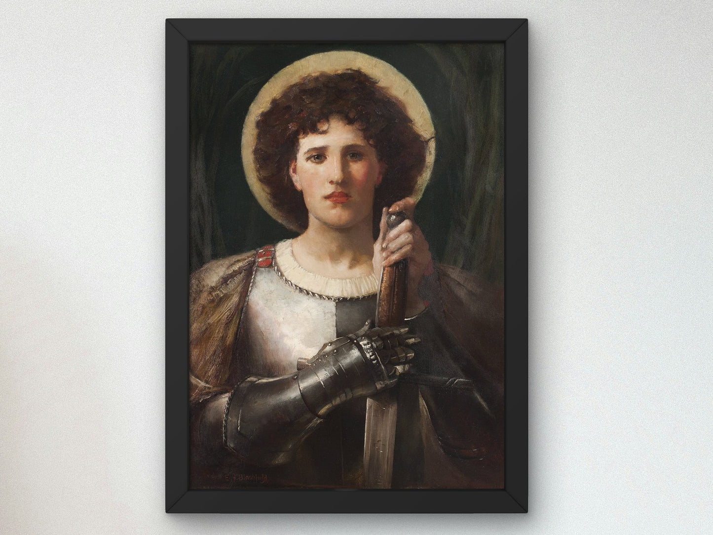 Saint Michael by Edwin Howland Blashfield 1886, Wall Art Print, Fine Art Reproduction, Museum Quality Decor, Poster