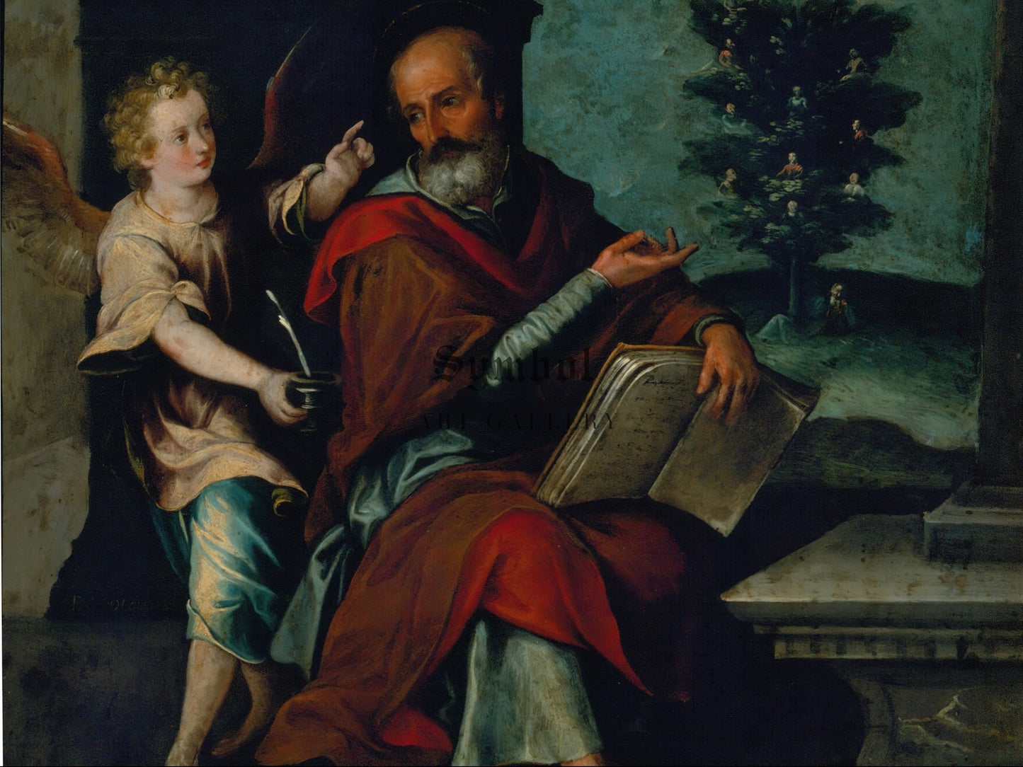 Saint Matthew by Baltazar de Echave Ibia 1620, Wall Art Print, Fine Art Reproduction, Museum Quality Decor, Poster