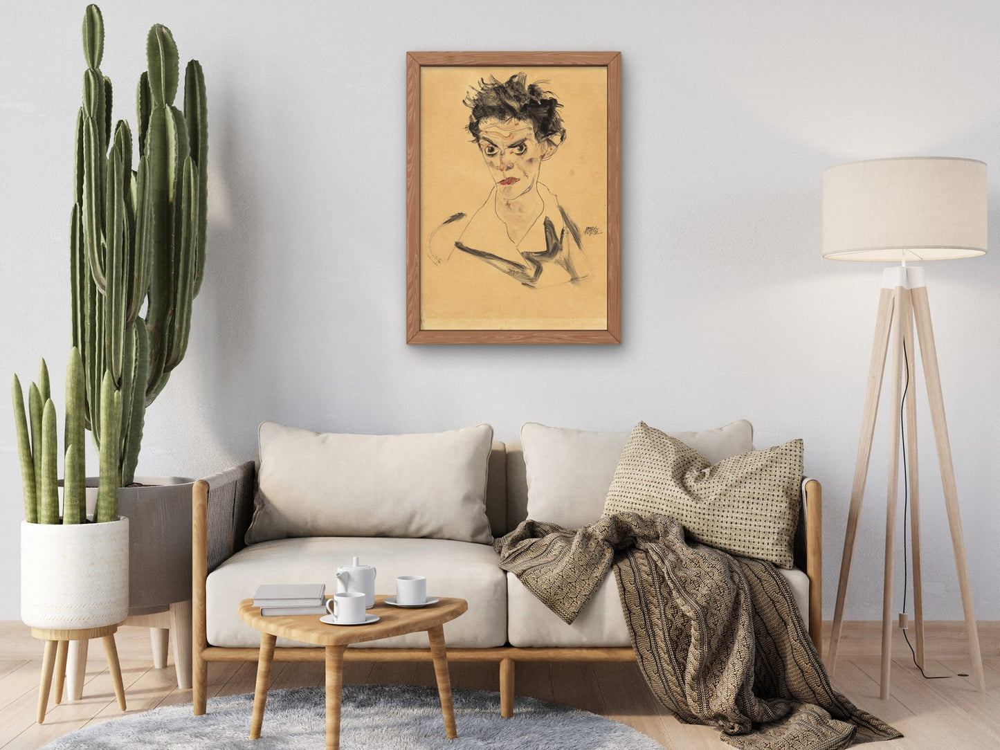 Self Portrait by Egon Schiele 1912, Wall Art Print, Fine Art Reproduction, Museum Quality Decor, Poster