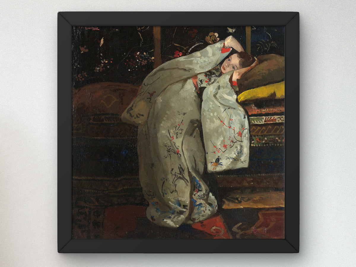 Girl in a White Kimono by George Hendrik Breitner 1894, Wall Art Print, Fine Art Reproduction, Museum Quality Decor, Poster