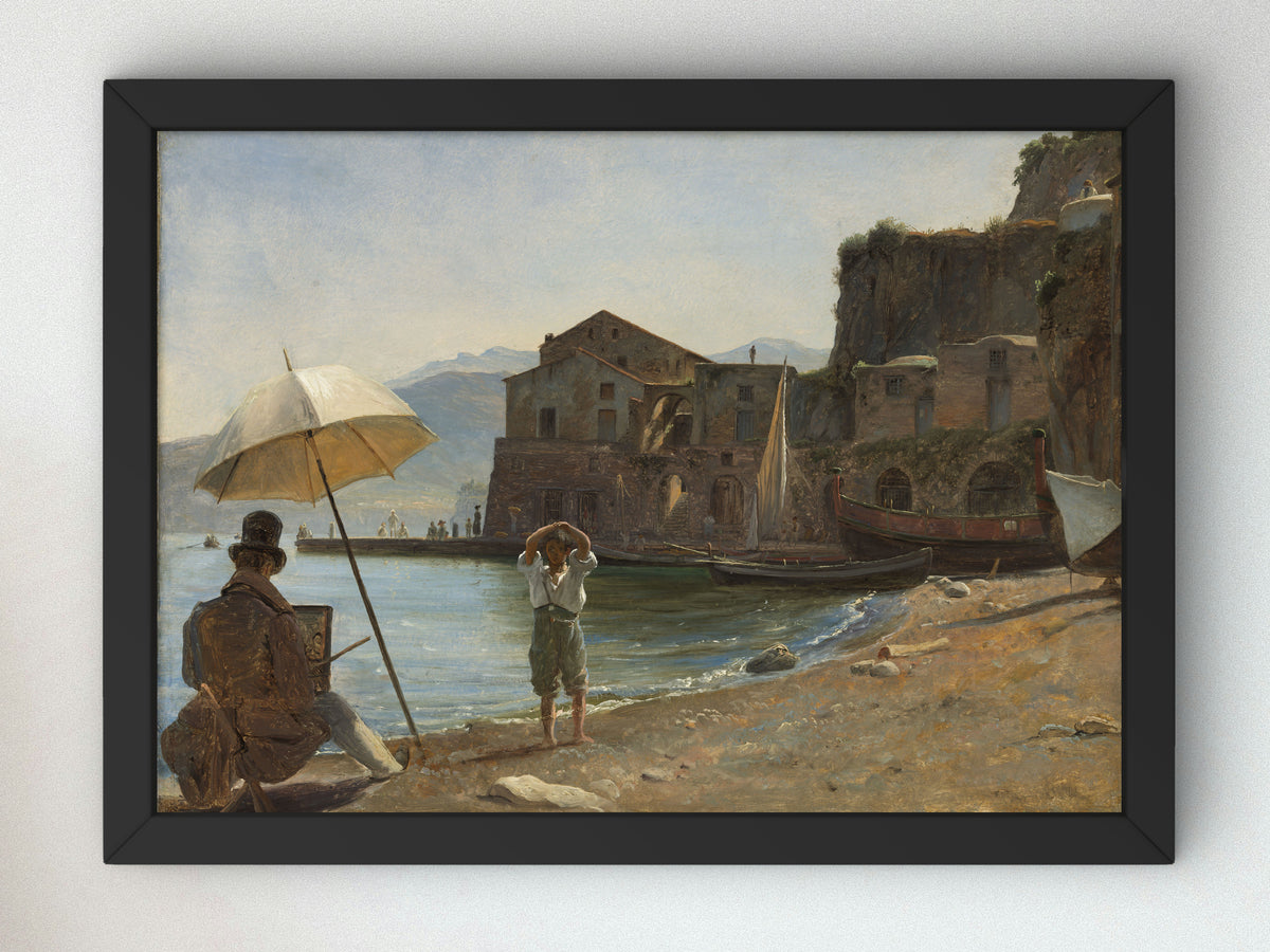 The Painter and the Boy by Thomas Fearnley 1834, Wall Art Print, Fine Art Reproduction, Museum Quality Decor, Poster