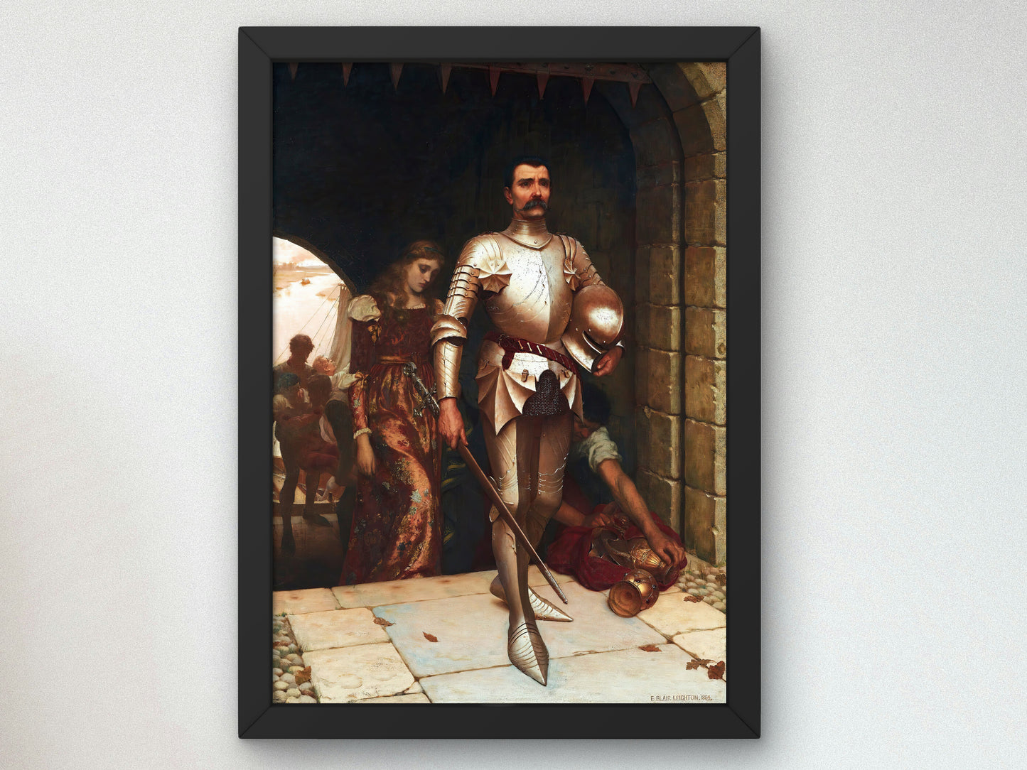 Conquest by Edmund Blair Leighton 1884, Wall Art Print, Fine Art Reproduction, Museum Quality Decor, Poster
