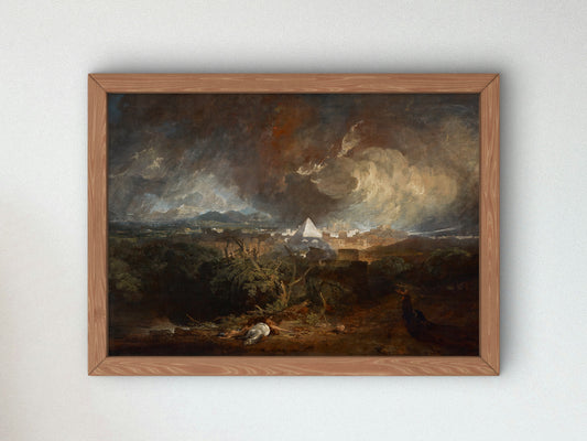 The Fifth Plague Of Egypt by Joseph Mallord William Turner 1800, Wall Art Print, Fine Art Reproduction, Museum Quality Decor, Poster