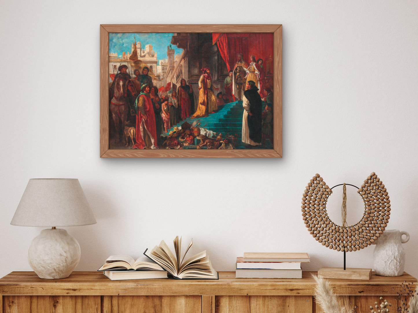 The Return of Christopher Columbus by Eugène Delacroix 1839, Wall Art Print, Fine Art Reproduction, Museum Quality Decor, Poster