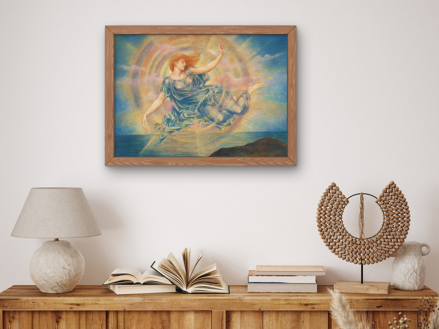 Evening Star over the Sea by Evelyn De Morgan 1910, Wall Art Print, Fine Art Reproduction, Museum Quality Decor, Poster