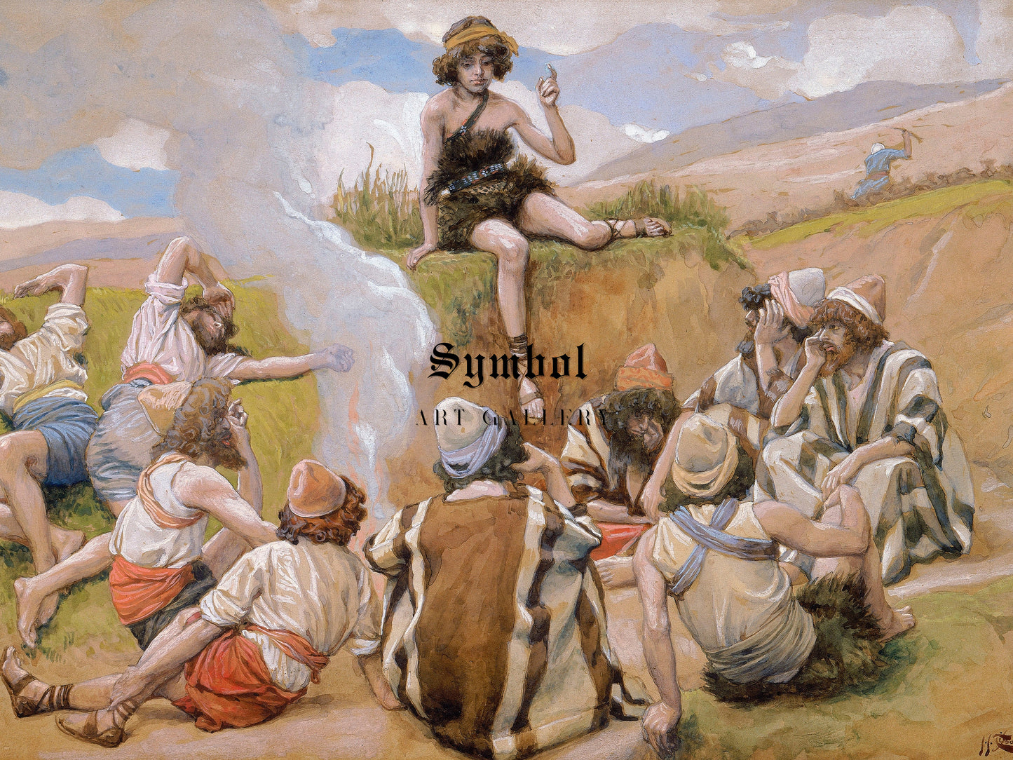 Joseph Reveals His Dream to His Brethren by James Tissot 1896, Wall Art Print, Fine Art Reproduction, Museum Quality Decor, Poster