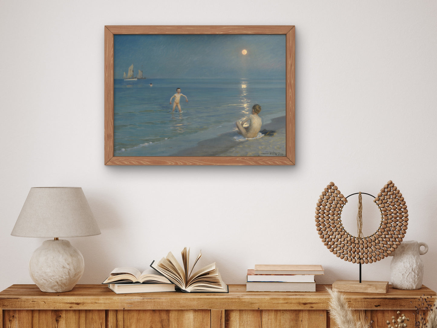Boys Bathing at Skagen by Peder Severin Krøyer 1899, Wall Art Print, Fine Art Reproduction, Museum Quality Decor, Poster