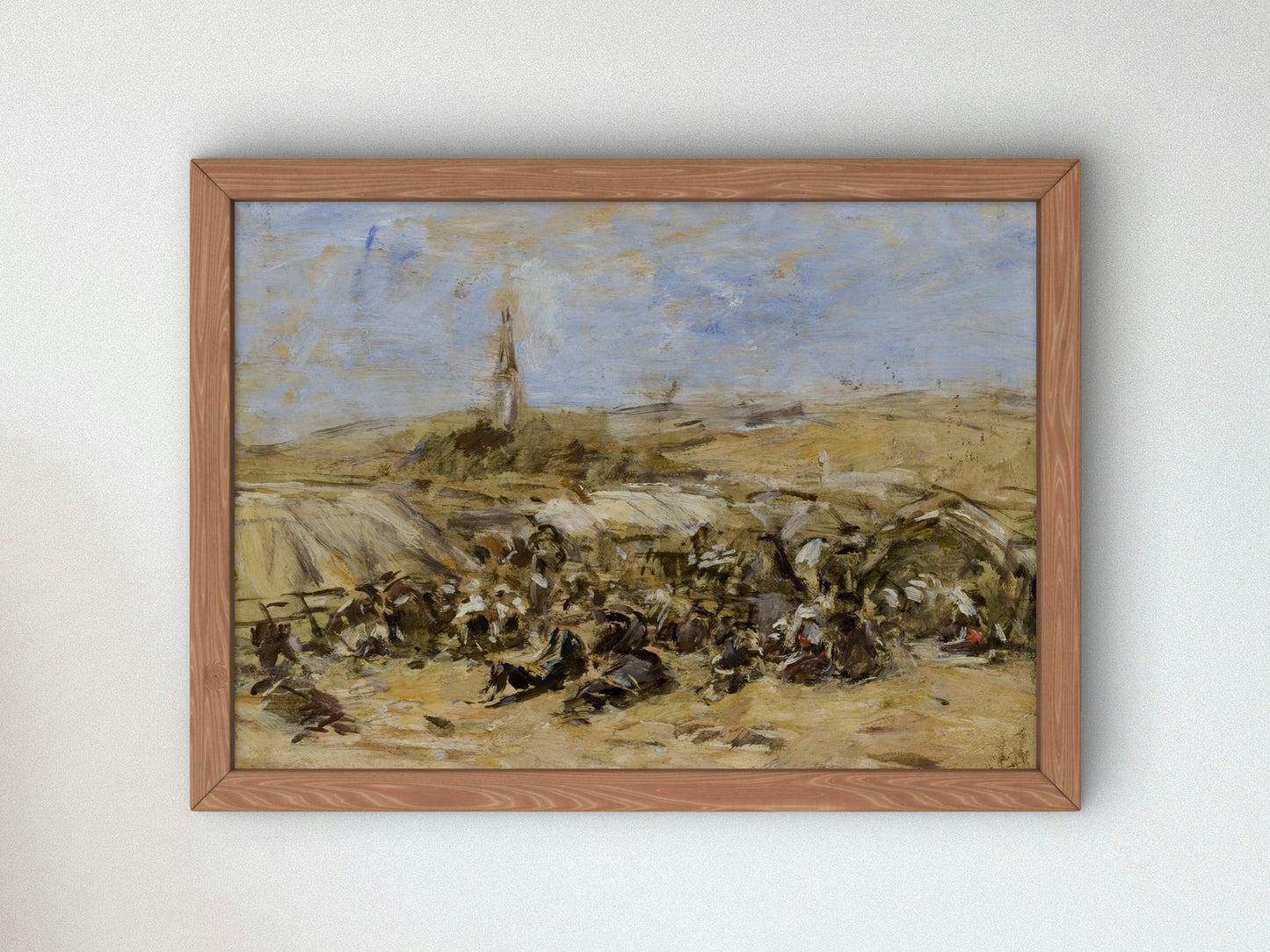 Le Pardon de Sainte Anne la Palud by Eugène Boudin 1858, Wall Art Print, Fine Art Reproduction, Museum Quality Decor, Poster