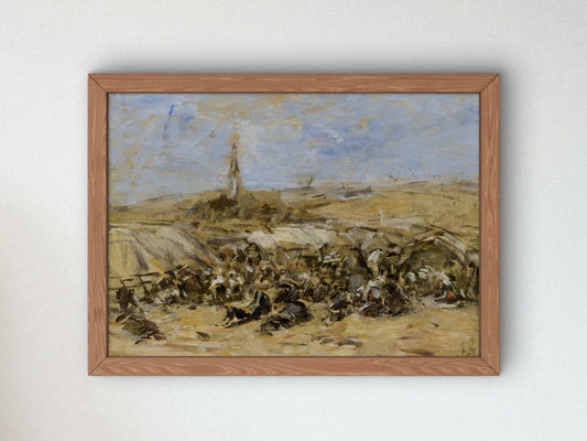Le Pardon de Sainte Anne la Palud by Eugène Boudin 1858, Wall Art Print, Fine Art Reproduction, Museum Quality Decor, Poster