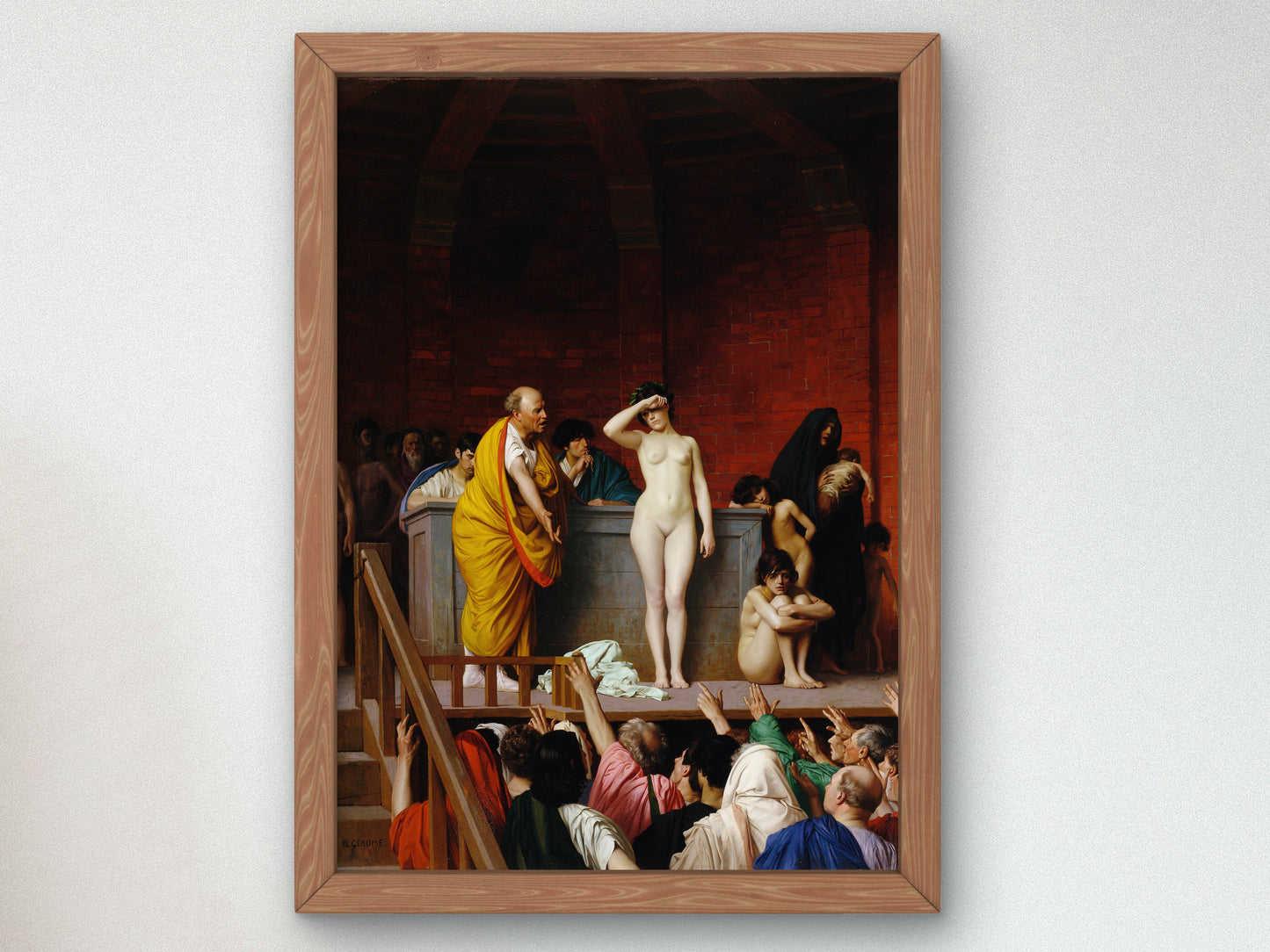 Slave Market in Ancient Rome by Jean Léon Gérôme 1884, Wall Art Print, Fine Art Reproduction, Museum Quality Decor, Poster