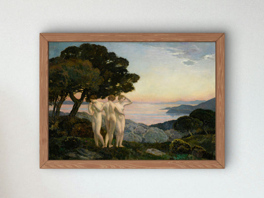 Three Graces by Émile René Ménard 1900, Wall Art Print, Fine Art Reproduction, Museum Quality Decor, Poster