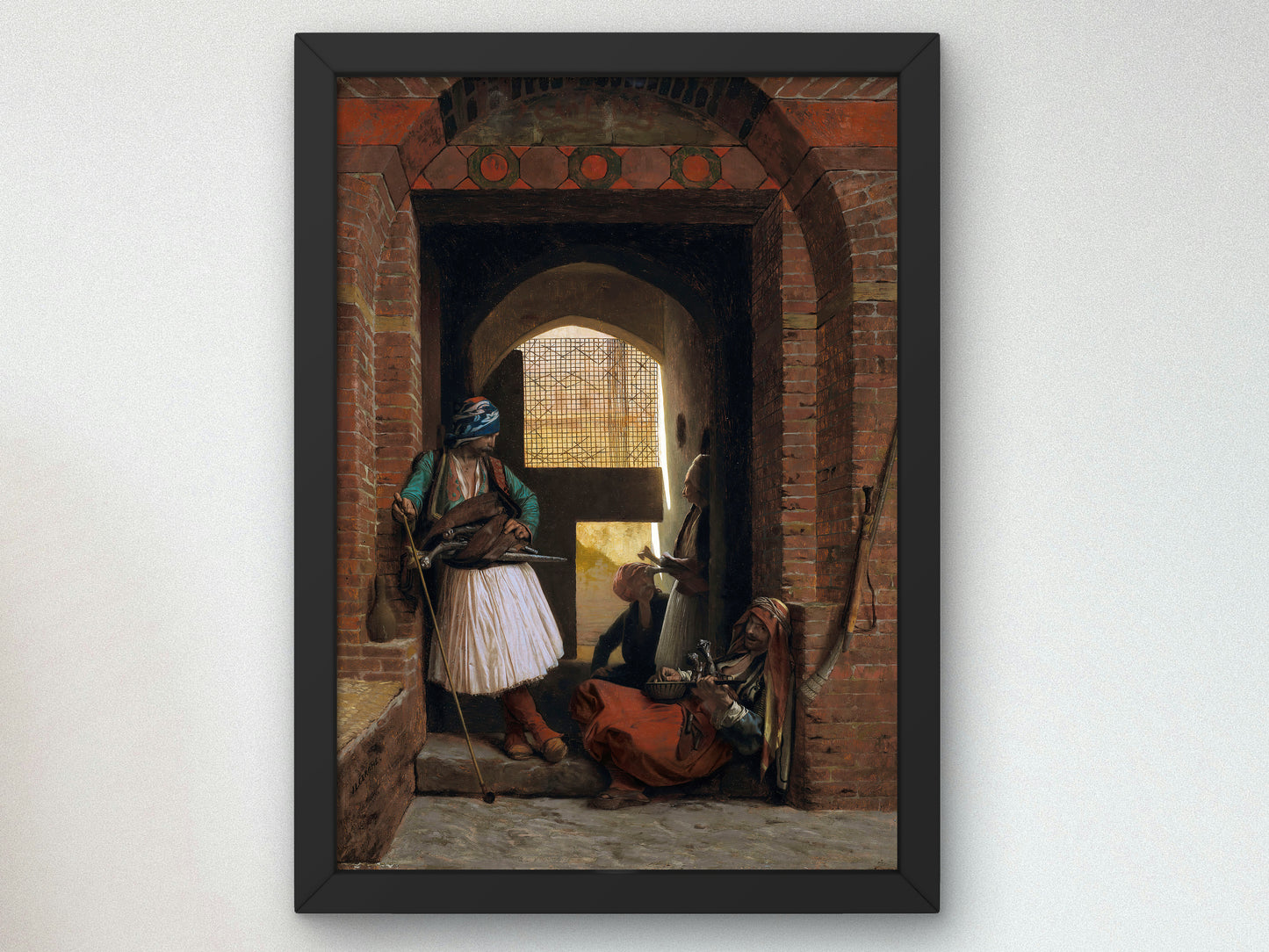 Arnaut Guardhouse in Cairo by Jean Léon Gérôme 1861, Wall Art Print, Fine Art Reproduction, Museum Quality Decor, Poster