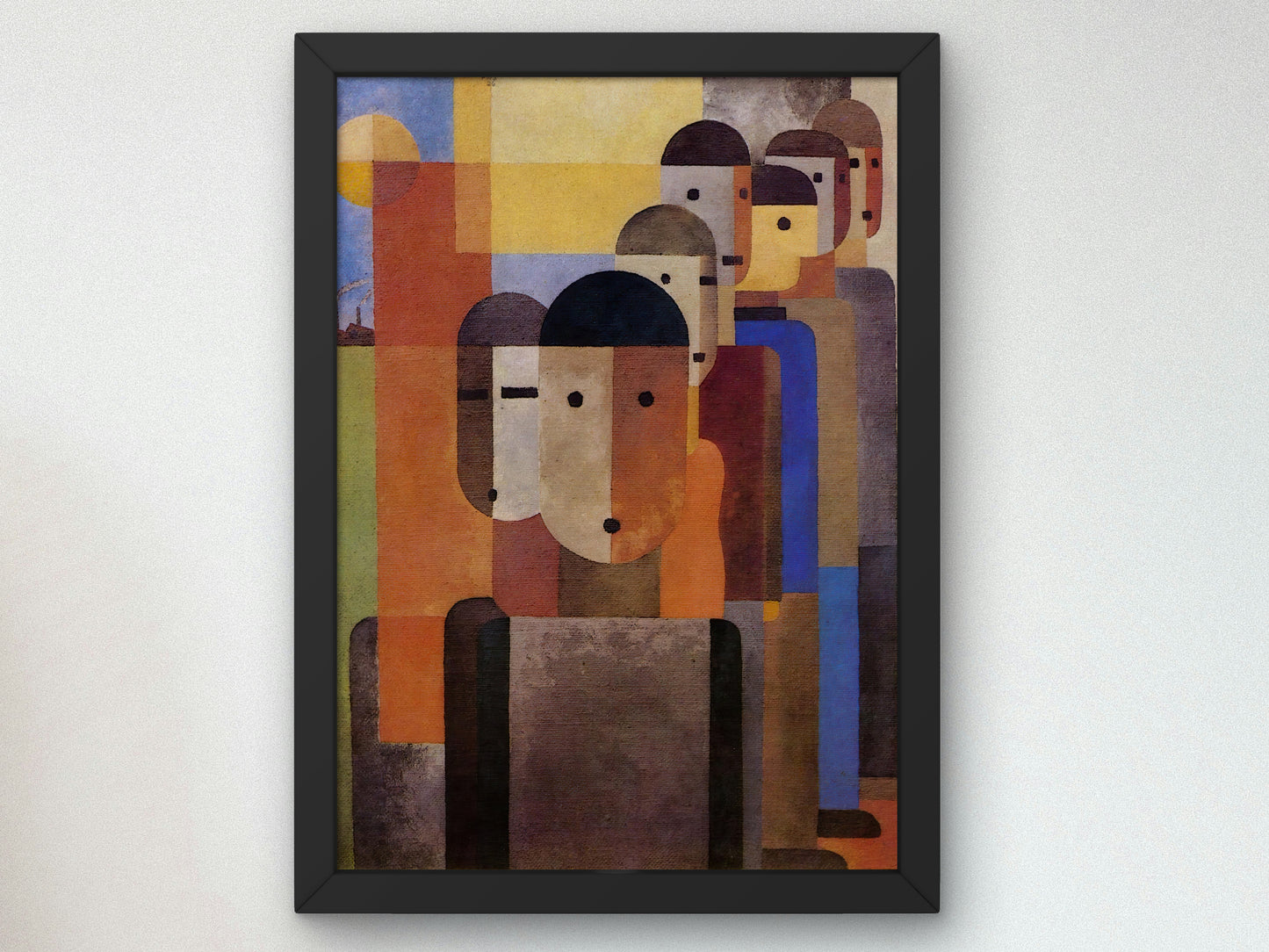 Workers by Franz Wilhelm Seiwert 1926, Wall Art Print, Fine Art Reproduction, Museum Quality Decor, Poster