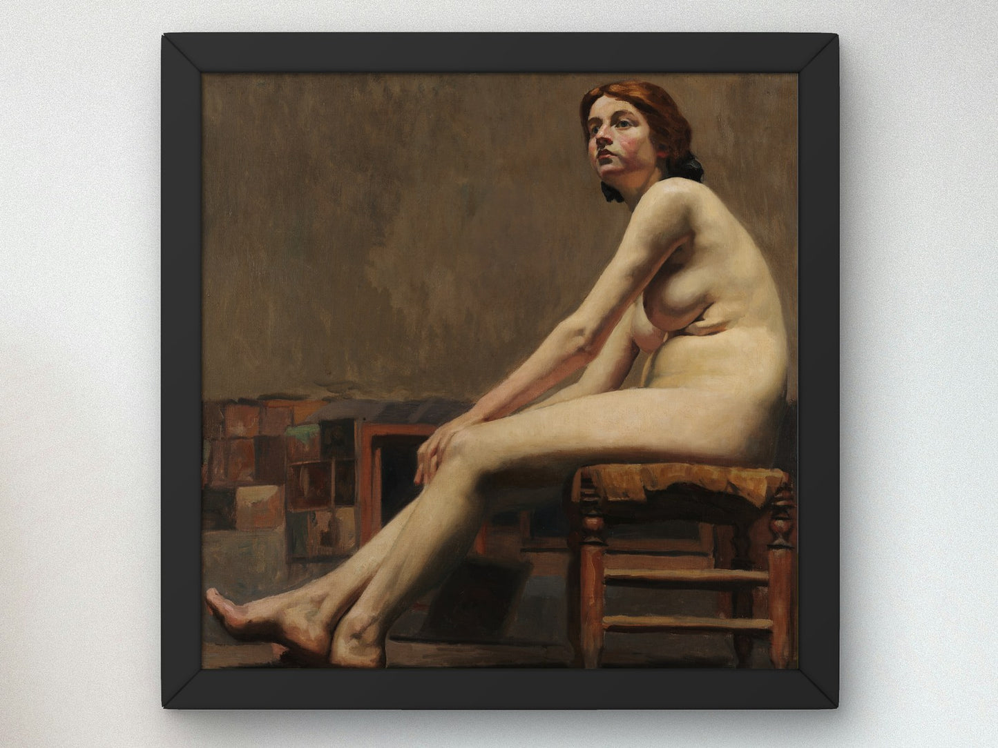 Study of a Nude by Dario Villares Barbosa 1905, Wall Art Print, Fine Art Reproduction, Museum Quality Decor, Poster