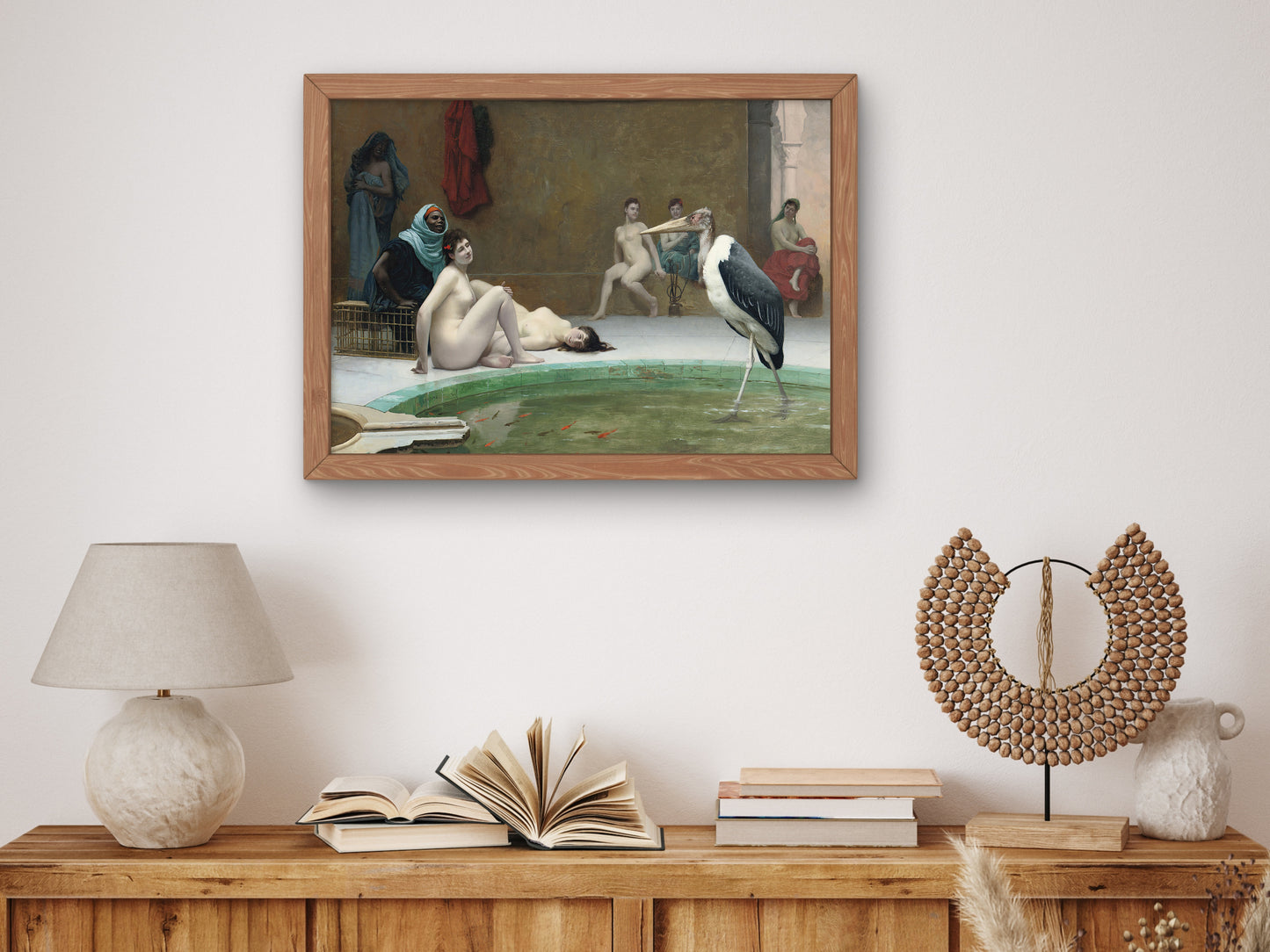 The Marabout in the Harem Bath by Jean Léon Gérôme, Wall Art Print, Fine Art Reproduction, Museum Quality Decor, Poster
