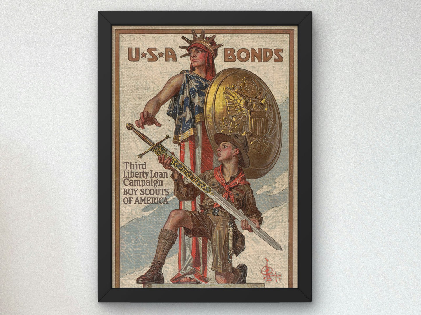 Weapons for Liberty by Joseph Christian Leyendecker 1918, Wall Art Print, Fine Art Reproduction, Museum Quality Decor, Poster